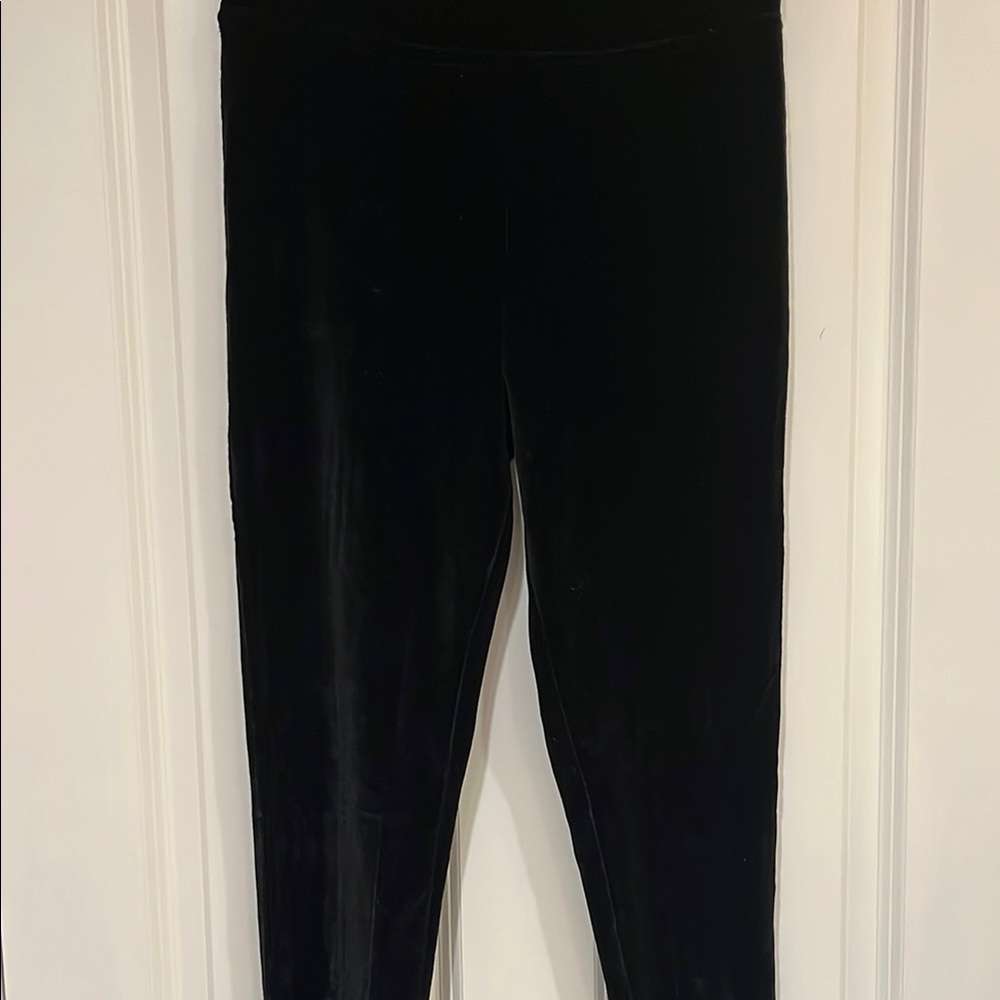 Sam Edelman Black Velvet Leggings - Picture 2 of 7